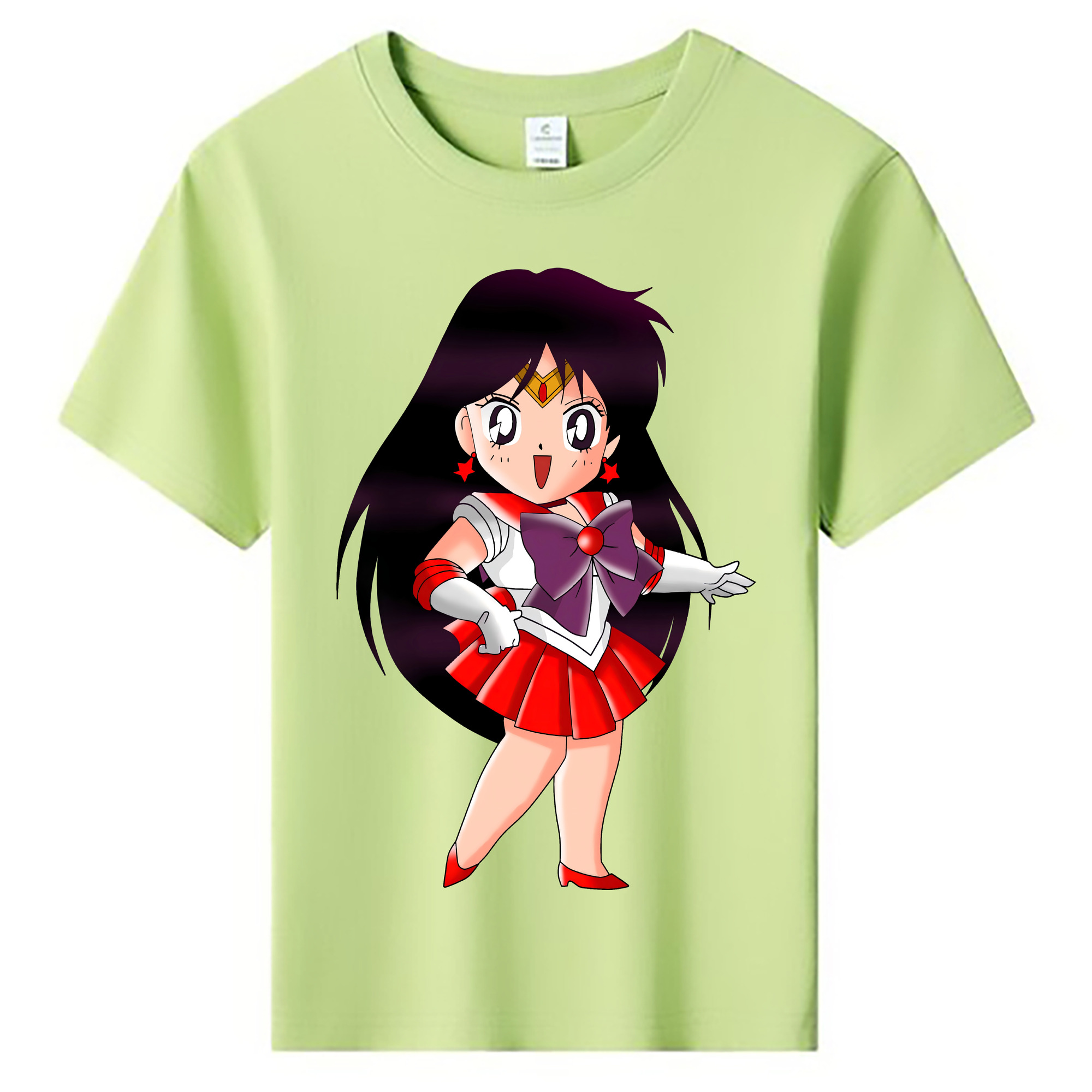（画像用） 美少女戦士セーラームーン 火野レイ ひの レイ Sailor Moon Hino Rei （セーラーマーズ,Sailor Mars） 綿100％キッズTシャツ（フロントプリント）